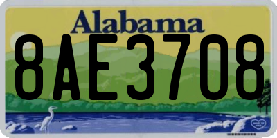 AL license plate 8AE3708
