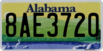 AL license plate 8AE3720