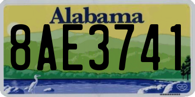 AL license plate 8AE3741