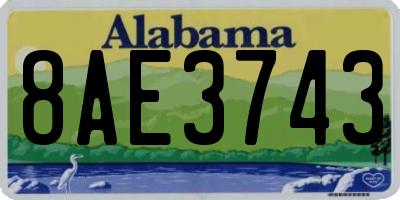 AL license plate 8AE3743