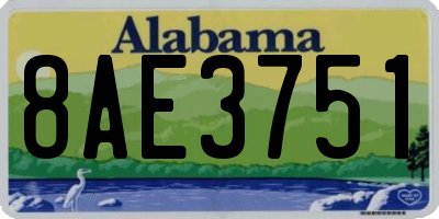 AL license plate 8AE3751