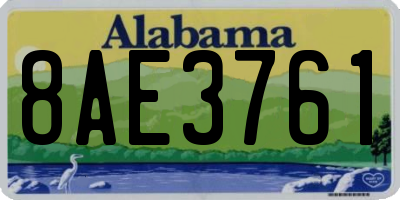 AL license plate 8AE3761