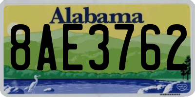 AL license plate 8AE3762