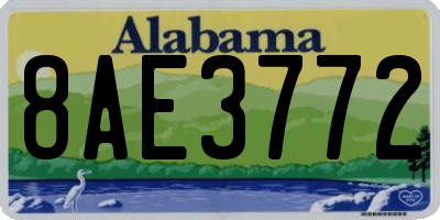 AL license plate 8AE3772
