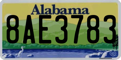 AL license plate 8AE3783