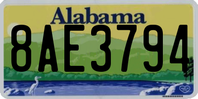 AL license plate 8AE3794