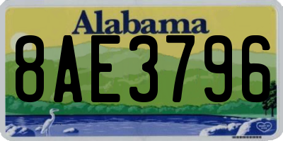 AL license plate 8AE3796