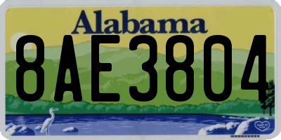 AL license plate 8AE3804