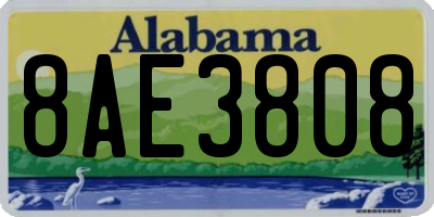 AL license plate 8AE3808