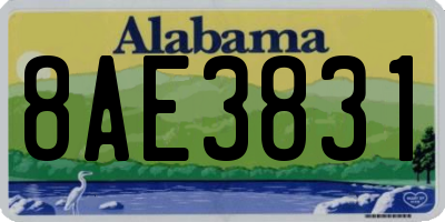 AL license plate 8AE3831