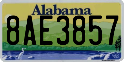AL license plate 8AE3857