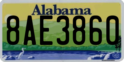 AL license plate 8AE3860