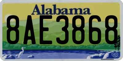 AL license plate 8AE3868