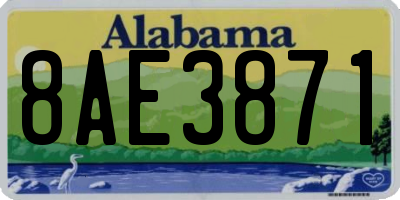 AL license plate 8AE3871
