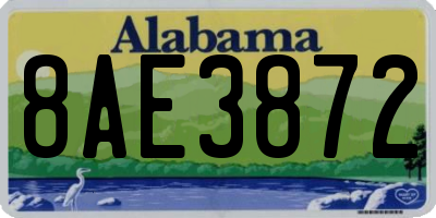 AL license plate 8AE3872