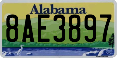 AL license plate 8AE3897