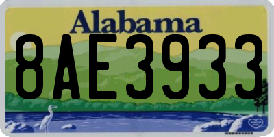 AL license plate 8AE3933