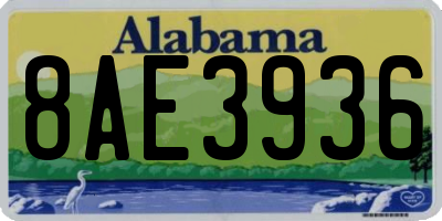 AL license plate 8AE3936