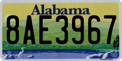 AL license plate 8AE3967
