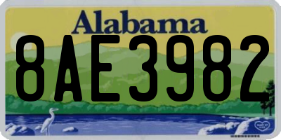 AL license plate 8AE3982