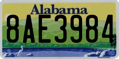 AL license plate 8AE3984