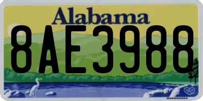 AL license plate 8AE3988
