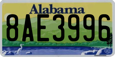 AL license plate 8AE3996