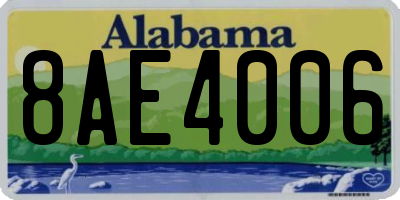 AL license plate 8AE4006