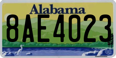 AL license plate 8AE4023