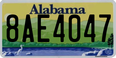 AL license plate 8AE4047
