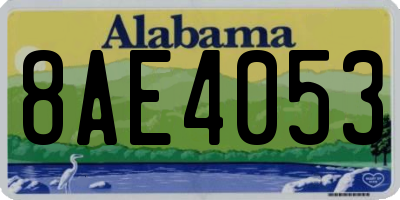 AL license plate 8AE4053