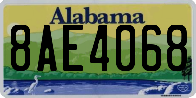 AL license plate 8AE4068