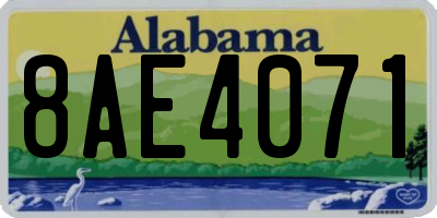 AL license plate 8AE4071