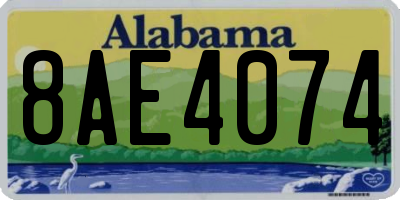 AL license plate 8AE4074
