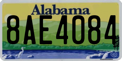 AL license plate 8AE4084