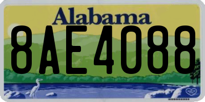 AL license plate 8AE4088