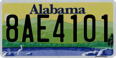 AL license plate 8AE4101