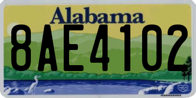 AL license plate 8AE4102