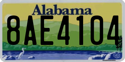 AL license plate 8AE4104