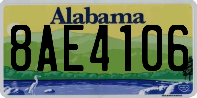 AL license plate 8AE4106