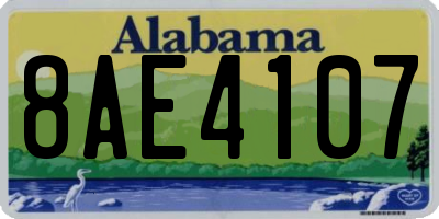 AL license plate 8AE4107
