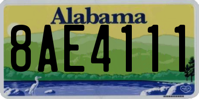 AL license plate 8AE4111