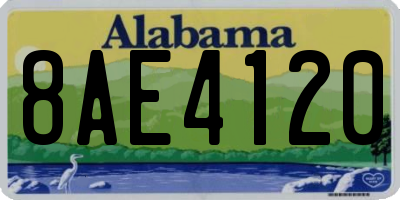 AL license plate 8AE4120