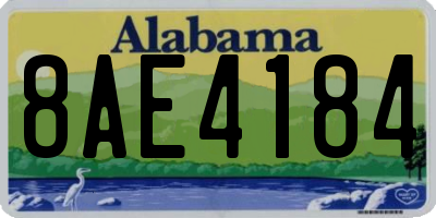 AL license plate 8AE4184