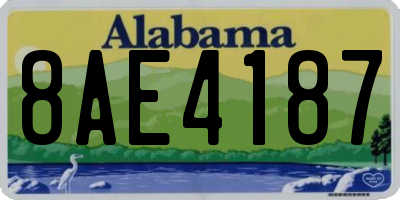 AL license plate 8AE4187