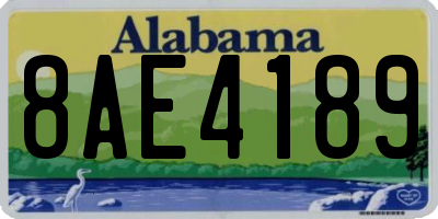 AL license plate 8AE4189