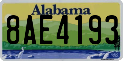AL license plate 8AE4193
