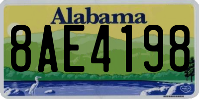 AL license plate 8AE4198