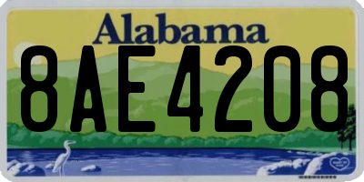 AL license plate 8AE4208