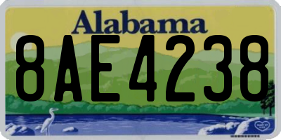 AL license plate 8AE4238